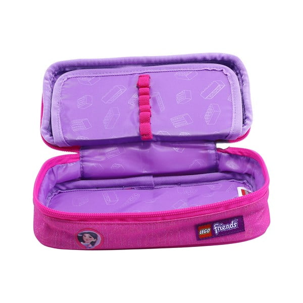 Rožinis kvadratinis pieštukinis dėklas LEGO® Friends ir Chico 3D-image-4