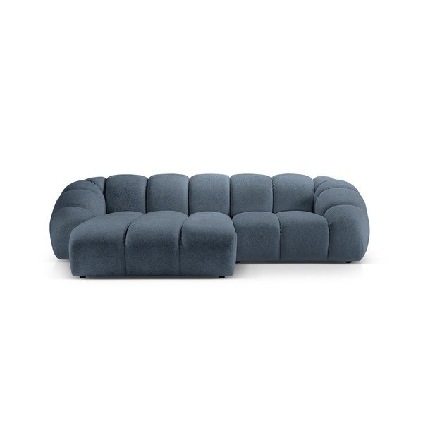 Kampinė sofa mėlynos spalvos (su kairiuoju kampu) Diana – Micadoni 