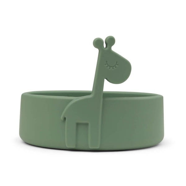 Žalias silikoninis dubenėlis kūdikiams ø 11,5 cm Raffi - Done by Deer