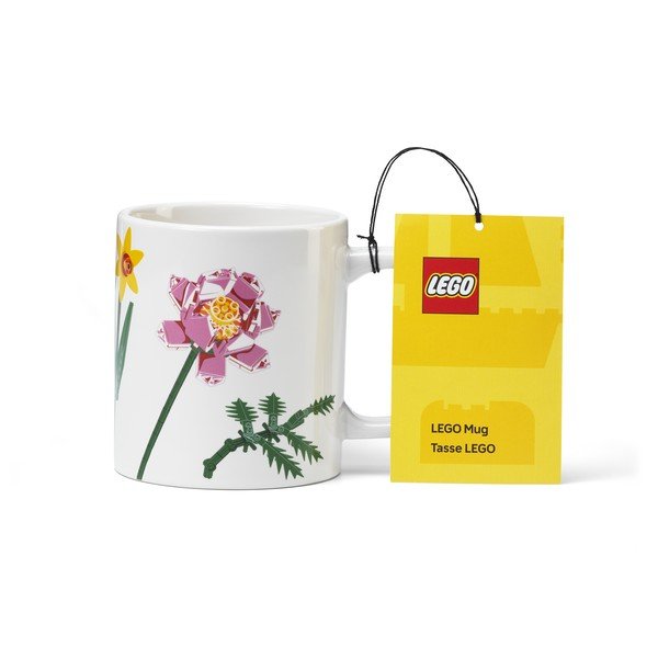 Baltos spalvos iš keramikos vaikiškas puodelis 300 ml Botanicals – LEGO®-image-1