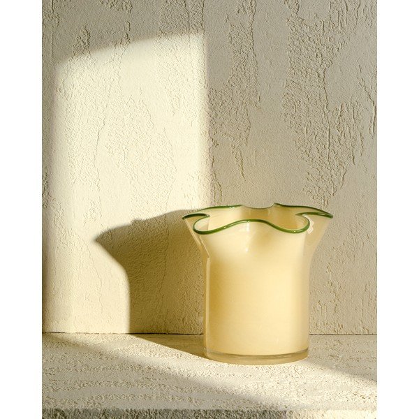 Geltonos spalvos iš stiklo  vaza (aukštis 19,5 cm) Endasi – Kave Home-image-1