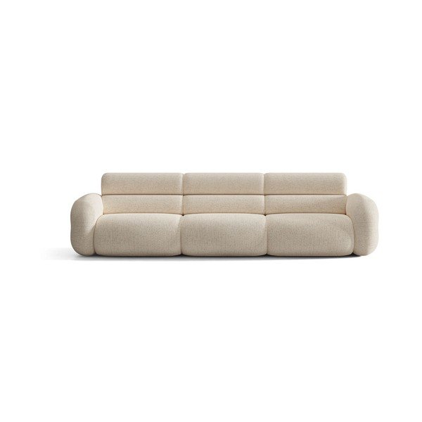 Kreminės spalvos sofa iš šenilinio audinio 305 cm Neo – Micadoni -image-1