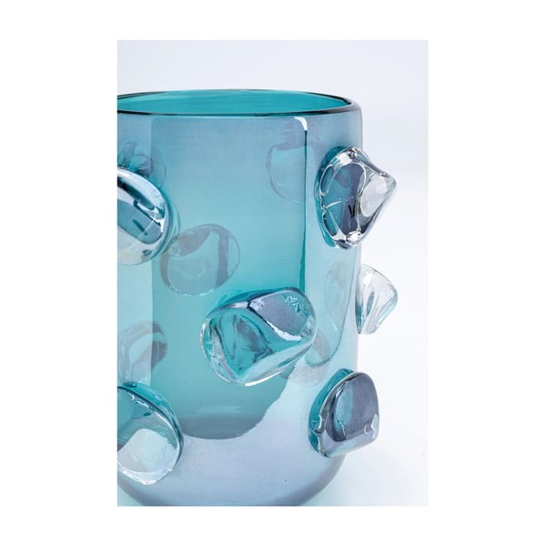Mėlyno stiklo vaza Kare Design Aquarius, aukštis 23 cm-image-1
