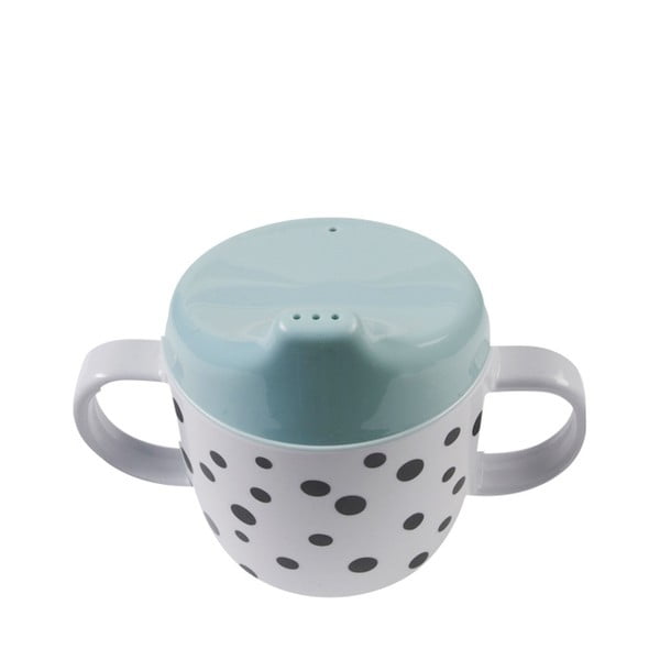 Mėlynas vaikiškas puodelis su gertuve 0,17 l Happy Dots - Done by Deer