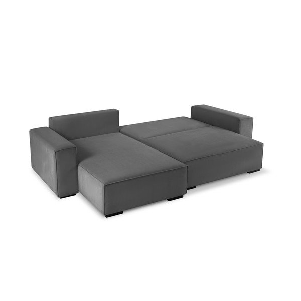 Tamsiai pilka aksominė modulinė kampinė sofa Mazzini Sofas Azalea-image-4