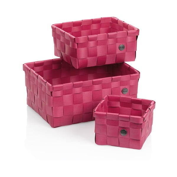3 rožinių krepšių rinkinys Kela Neo