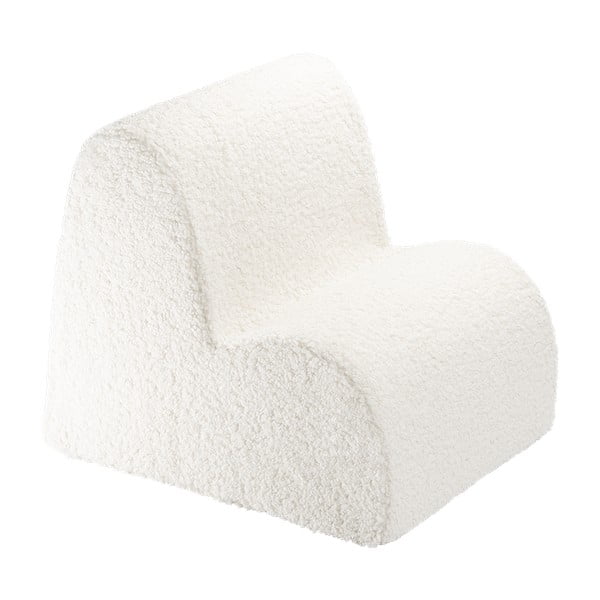 Kreminės spalvos iš boucle vaikiškas krėslas Cloud – Wigiwama