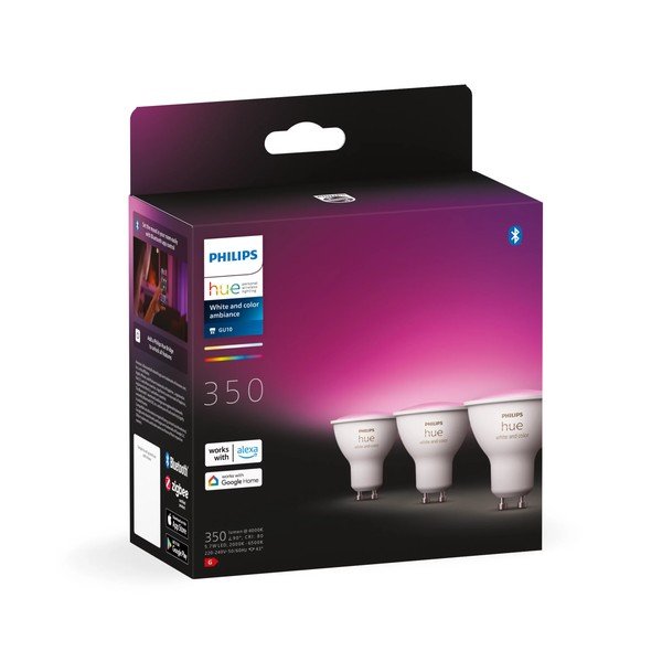 LED lemputės 3 vnt. 6 W GU10, White and color ambiance – Philips Hue-image-2