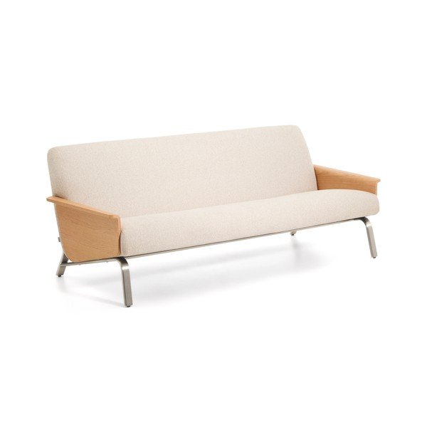 Smėlio spalvos sofa iš šenilinio audinio 205 cm Amsen – Kave Home-image-2