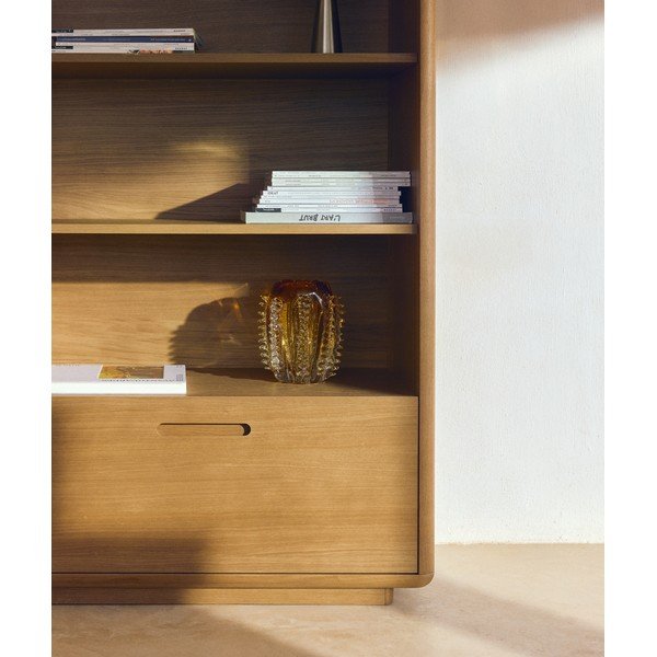 Oranžinės spalvos iš stiklo  rankų darbo vaza (aukštis 23 cm) Nicora – Kave Home-image-1