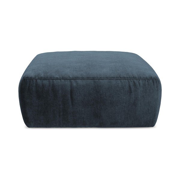 Tamsiai mėlynos spalvos taburetė iš šenilinio audinio Kuki – Makamii