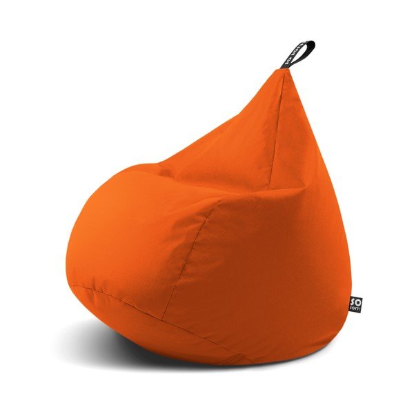 Oranžinės spalvos vaikiškas sėdmaišis Drop M – So Soft?