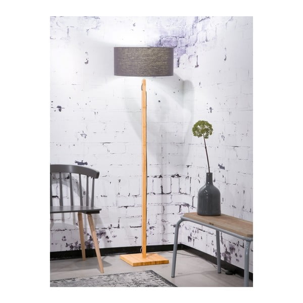 Tamsiai pilkos spalvos tamsiai pilku atspalviu ir bambuko konstrukcija Good&Mojo Fuji-image-1