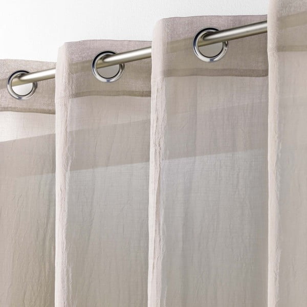 Permatoma užuolaida rudos spalvos 140x240 cm Telma – douceur d'intérieur-image-1