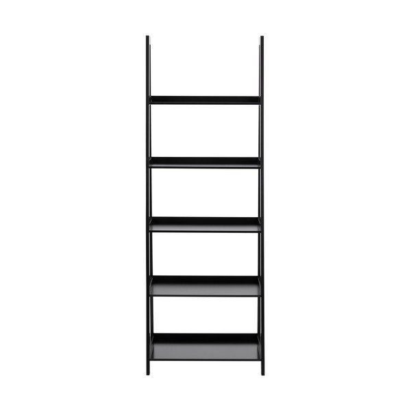 Juodos spalvos knygų lentyna Acton Wally, aukštis 180 cm-image-2