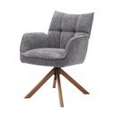 Pilkos spalvos iš audinio valgomojo kėdžių komplektas 2 vnt. Marilla – Unique Furniture