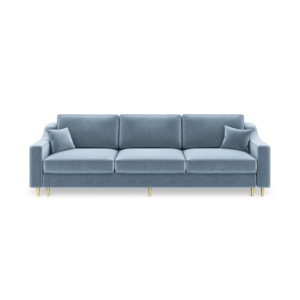Šviesiai mėlyna trivietė sofa-lova Mazzini Sofas Marigold