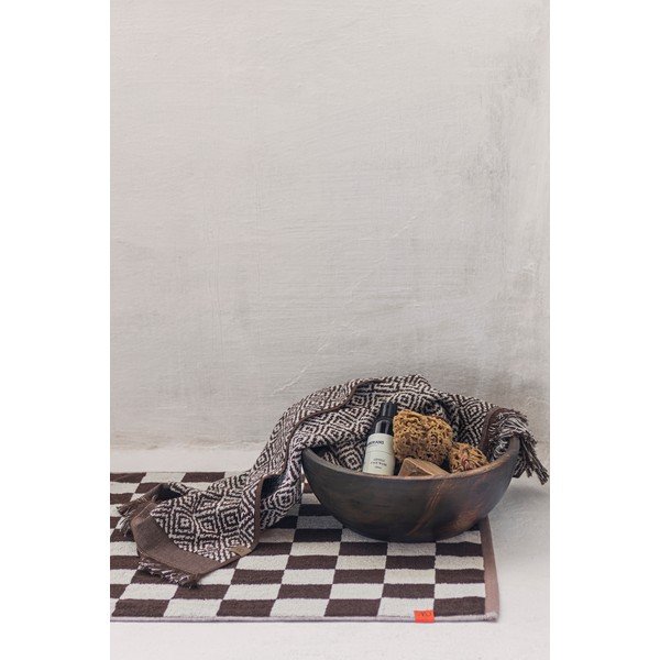 Iš organiškos medvilnės vonios kilimėlis rudos spalvos 50x80 cm Retro – Mette Ditmer Denmark-image-2