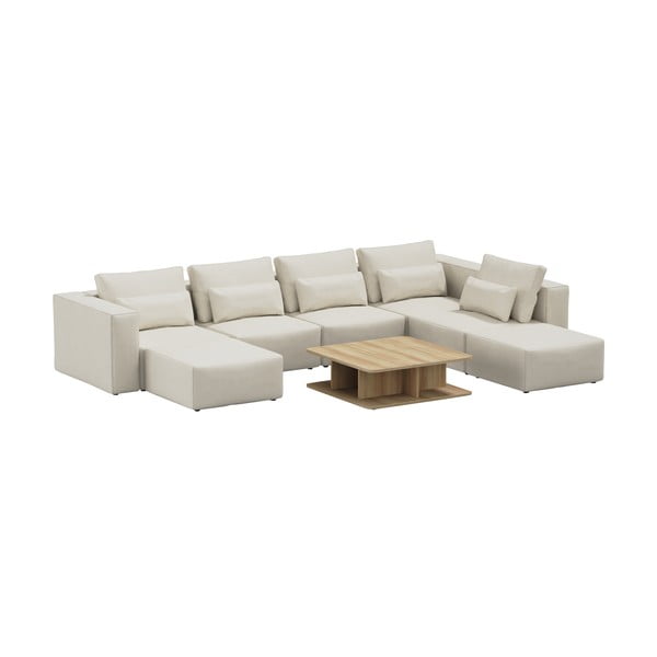 Kampinė sofa kreminės spalvos (kintama) Riposo Ottimo – Sit Sit