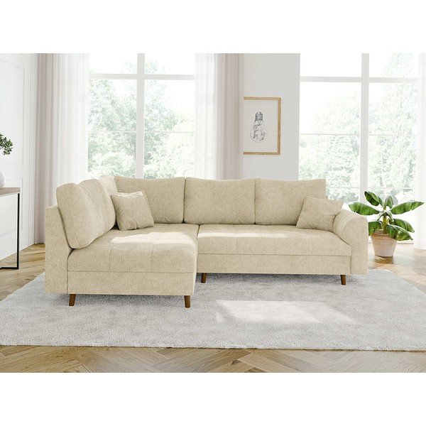 Smėlio spalvos kampinė sofa (su kairiuoju kampu) Ariella – Ropez-image-1