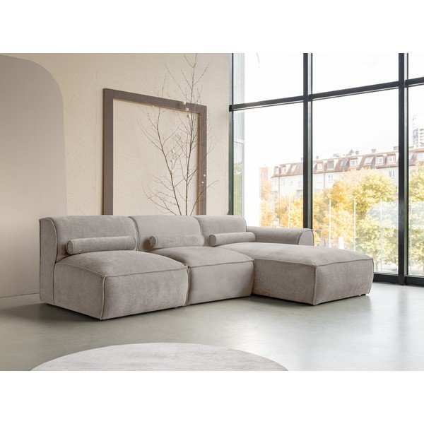 Kampinė sofa smėlio spalvos (su dešiniuoju kampu) Flex Felix – Miuform-image-3