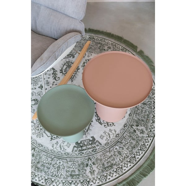 Iš metalo apvalios formos šoninis stalas ø 39,5 cm Ringar – White Label-image-2