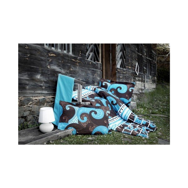 Įtrauktas linas Buha Blue, 200x220 cm-image-1