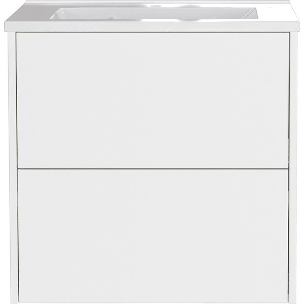 Baltos spalvos matinis pakabinama spintelė po kriaukle 61x61 cm Bodera – Germania-image-2