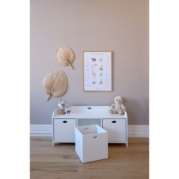 Baltos spalvos vaikiška daiktadėžė 30x30x30 cm Luca – Cam Cam Copenhagen-image-1