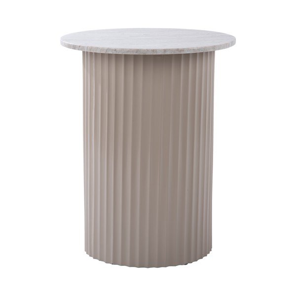 Iš marmuro apvalios formos šoninis stalas ø 50 cm Luscious – Leitmotiv