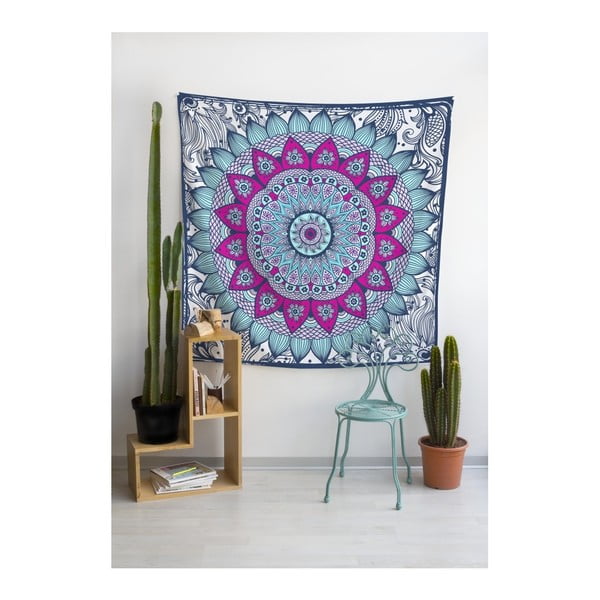 Gobelenas 140x140 cm Blue Dreamcatcher – Really Nice Things-image-1