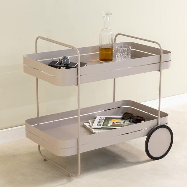 Iš metalo vežimėlis ant ratukų 74x42 cm Gin & Trolley – Spinder Design-image-1