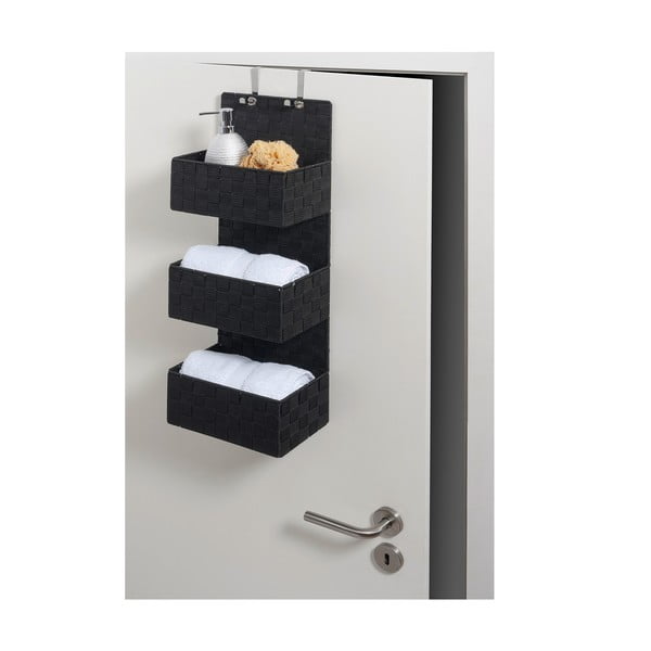 Juodas trigubas vonios kambario organizatorius "Wenko Adria-image-2