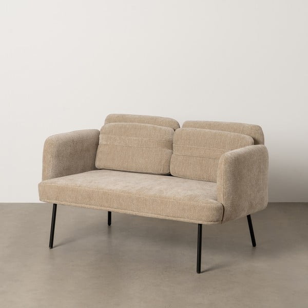 Smėlio spalvos iš šenilinio audinio sofa 127 cm Bind – Ixia-image-1