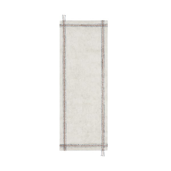 Skalbiamas/rankų darbo iš medvilnės kilimas kreminės spalvos 80x230 cm Cuisine Natural – Lorena Canals