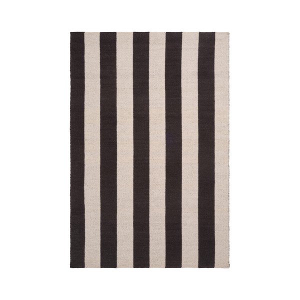 Rankų darbo juodos ir baltos spalvos iš vilnos mišinio kilimas 200x300 cm Sissel – Jotex