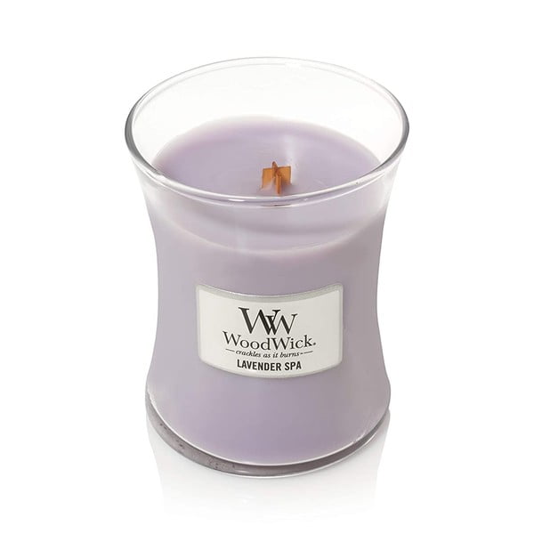 Kvapioji žvakė su levandų aromatu WoodWick, 55 valandų degimo trukmė