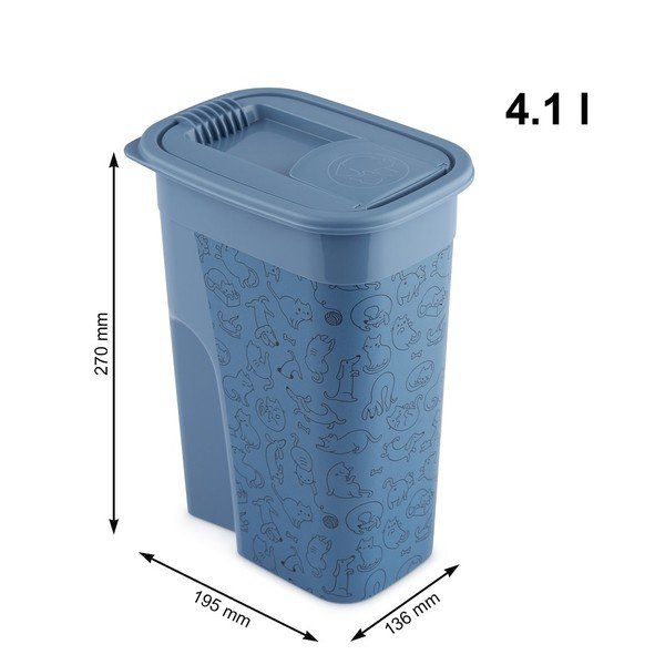 Mėlyna dėžė sausam augintinių maistui laikyti 4,1 l Flo - Rotho-image-3