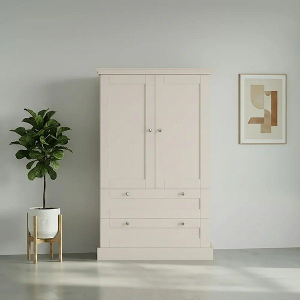 Smėlio spalvos matinis spintelė 83x130x35 cm Binz – Støraa-image-2