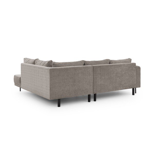 Taupe spalvos kampinė sofa iš šenilinio audinio (su dešiniuoju kampu/„L“ formos) Mauris  – Ropez-image-3