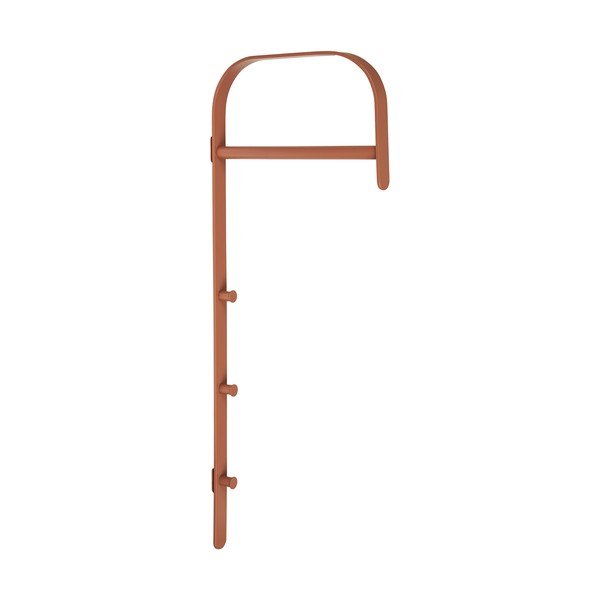 Konjako rudos spalvos iš metalo sieninė drabužių kabykla 30x80x3 cm Gresto – House Nordic