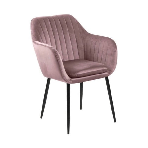 Rožinė valgomojo kėdė su metaliniu pagrindu Bonami Essentials Emilia