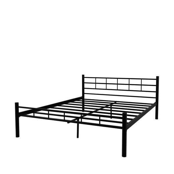 Iš metalo dvigulė lova juodos spalvos su lovos grotelėmis 160x200 cm K70 – Kalune Design