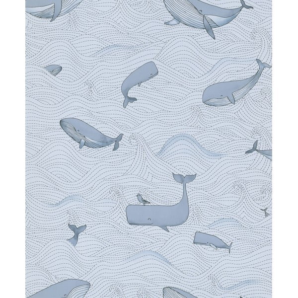 Vaikiški tapetai iš vilnos 10 m x 53 cm Whales – Vavex