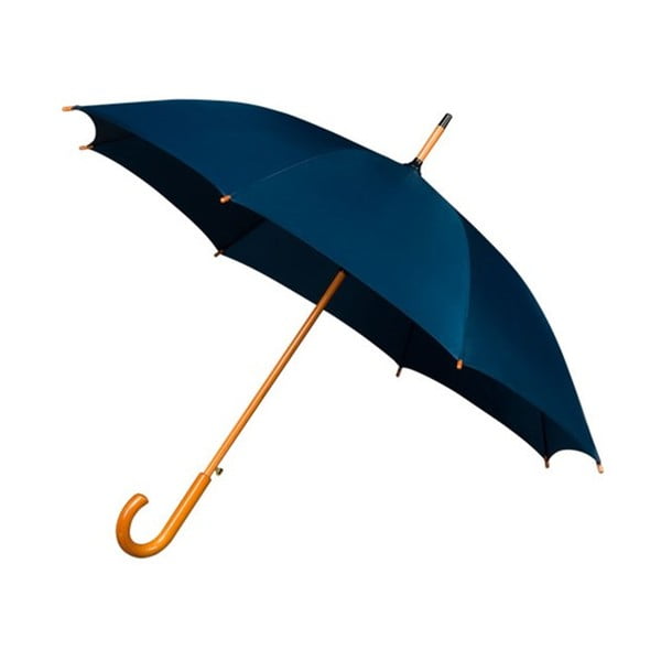 Mėlynas skėtis su medine rankena "Ambiance" Medinis, ⌀ 102 cm