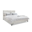 Dvigulė lova kreminės spalvos audiniu dengta su lovos grotelėmis 160x200 cm Eve – Miuform