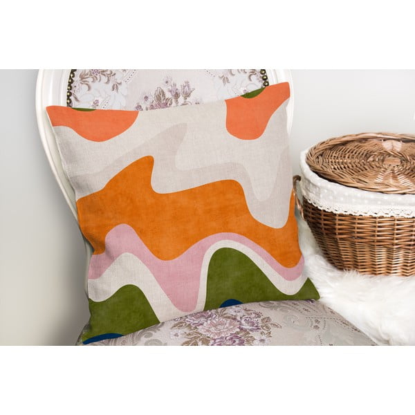 Dekoratyvinis pagalvės užvalkalas 43x43 cm Squiggly Orange – Mila Home-image-1