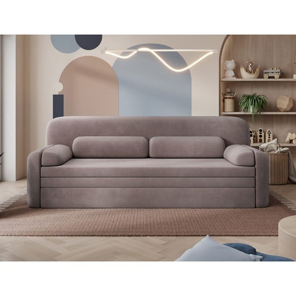Rudos spalvos iš kordinio velveto sulankstoma/su sandėliavimo vieta sofa 236 cm Elioss – ELTAP-image-1
