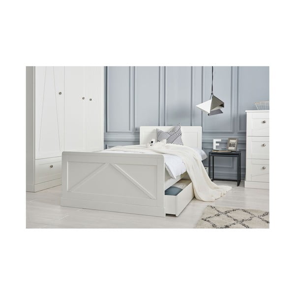 Baltas stalčius po vaikiška lova Pinio Marie, 200 x 90 cm-image-2