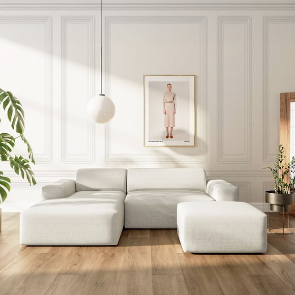 Smėlio spalvos kampinė sofa (su kairiuoju kampu/su gultu) Villet – Rodier-image-1